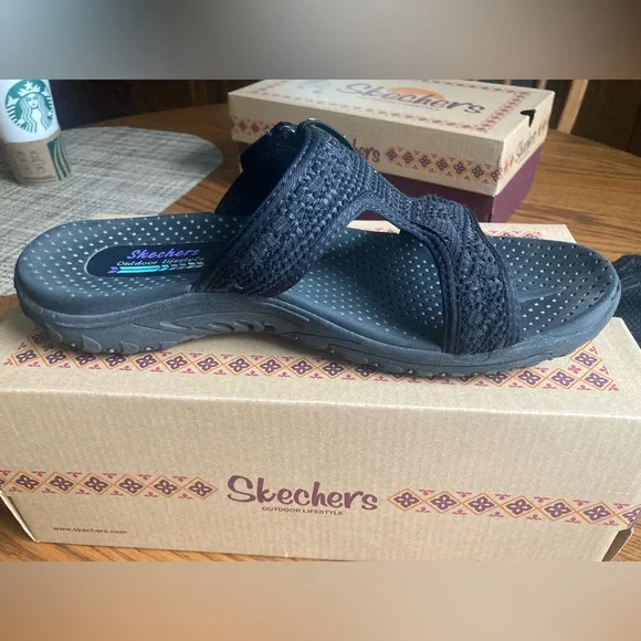 Like new Skechers Black Outdoor Sandals - Picture 7 of 11